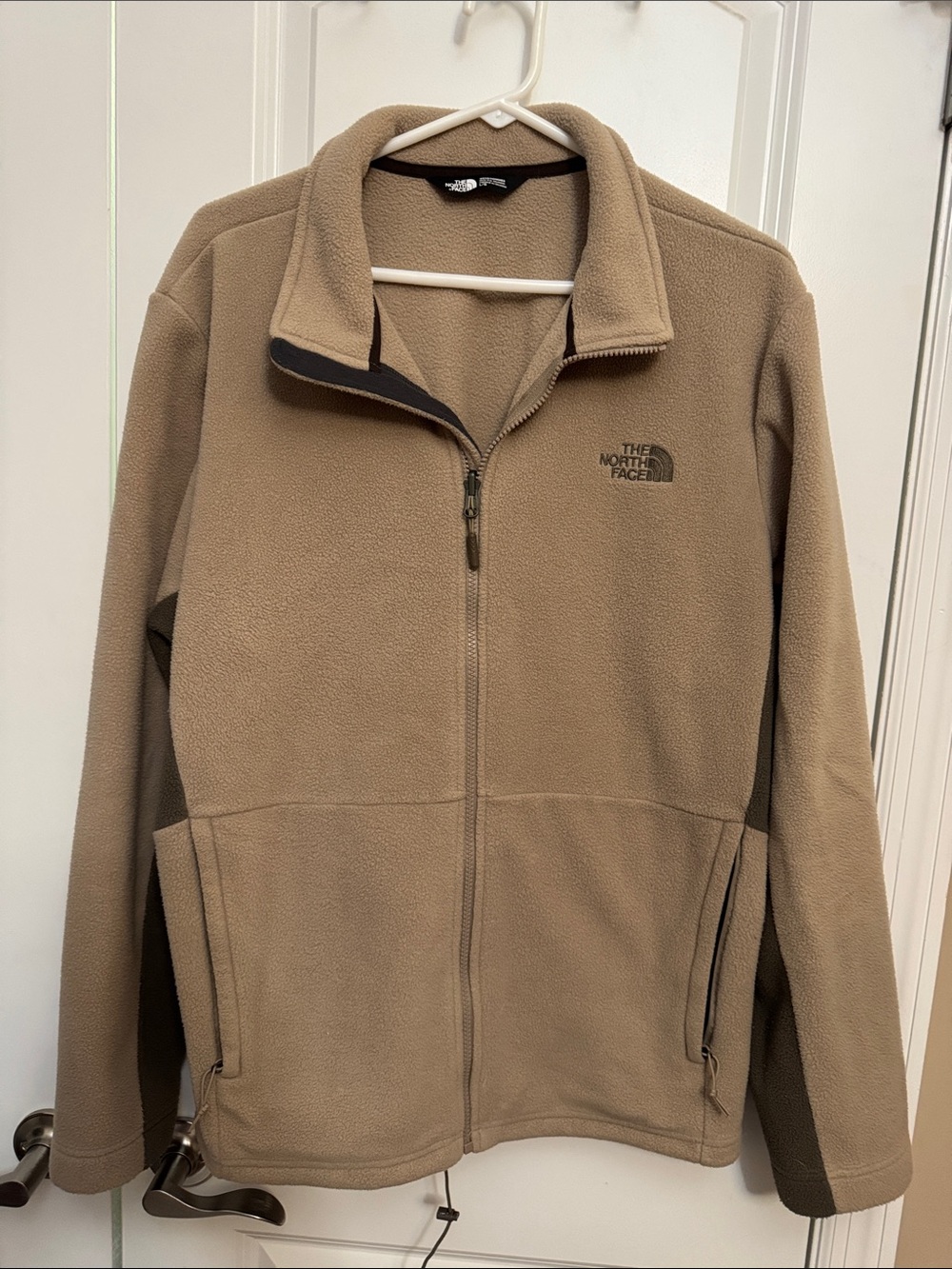 The North Face Men's Tan Full-Zip Fleece Jacket